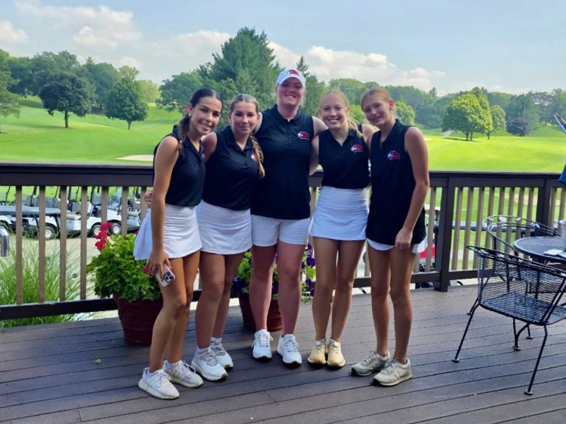 MiltonGolfers's tweet photo. The Red Hawks are back in action for the 2025 season! 

Final scores from Edgerton Towne CC:

Edgerton: 371
Milton: 398
Parker: 441

Individual Scores:

Elliana Ostertag: 79 (T1)
Piper Williams: 92 (4th)
Lara Spielmann: 112
Nayeli Kilen: 115
Ellie Johnson: 121 https://t.co/1WAdcekyOF
