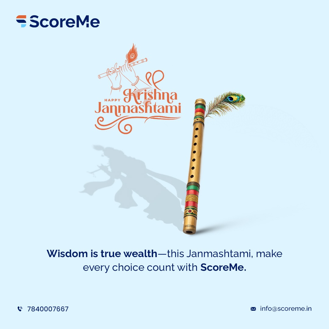 ScoremeSolution's tweet image. 𝗛𝗮𝗽𝗽𝘆 𝗞𝗿𝗶𝘀𝗵𝗻𝗮 𝗝𝗮𝗻𝗺𝗮𝘀𝗵𝘁𝗮𝗺𝗶!
May Lord Krishna’s wisdom inspires us to make clear, confident choices that lead to growth and harmony.
Wisdom is true wealth—let’s make every choice count with ScoreMe.
#krishnajanmashtami #scoremesolutions #wisdomiswealth