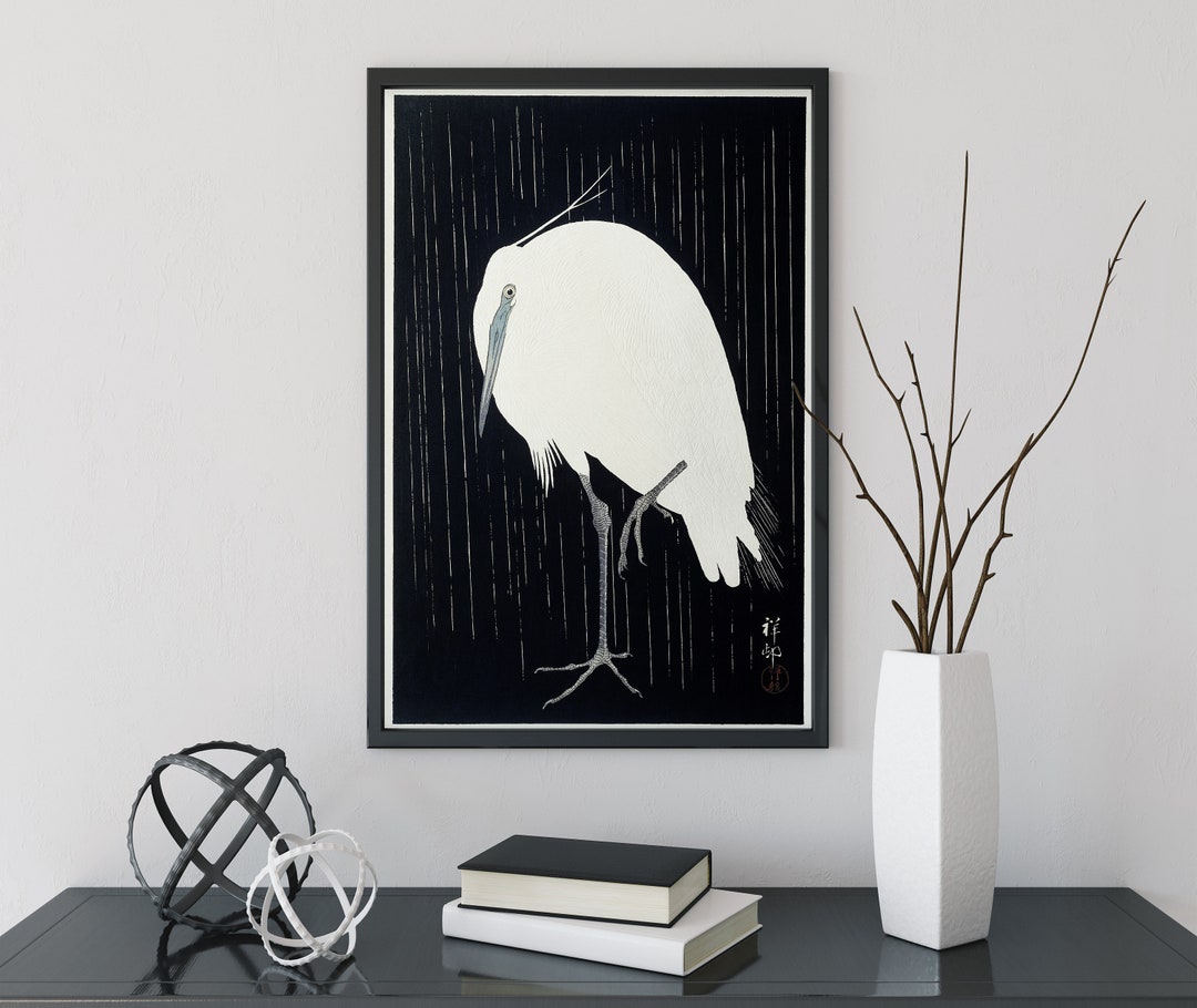 SerenitySpaGift's tweet image. Egret in the rain (1925 - 1936) by Ohara Koson (1877-1945) (No Frame) by Printagrams etsy.com/listing/776483… #EgretArt #OharaKoson #DigitalPrints #CustomArt #ArtForSale