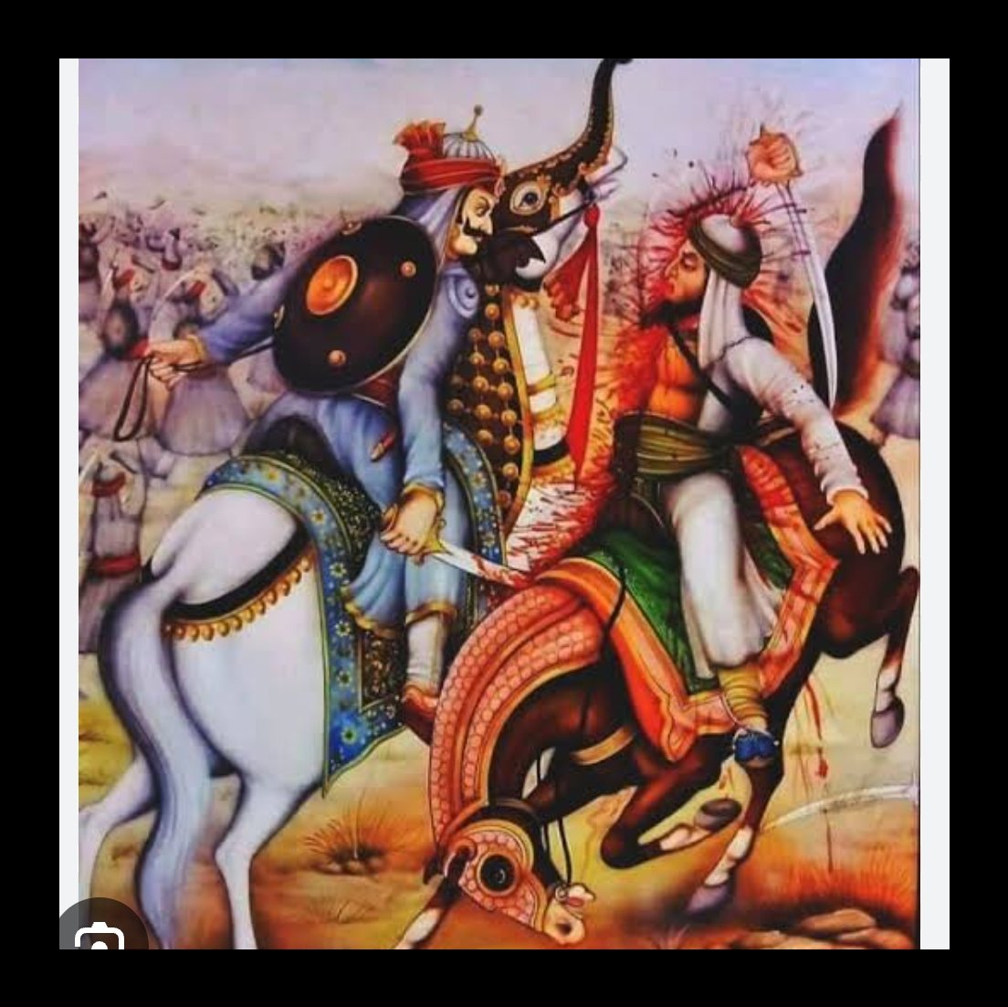 RathoreCbs's tweet photo. @ajaykraina # Jai Hind Sir. I watch your battlefield narratives on JD and similar other platforms. Pakistan again started threatening us reminding  question accepting request to stop  Op Sindoor. A picture from the Battle of Dewair  perhaps depicts the mood of the Nation today.. https://t.co/mqgoDUM1VG