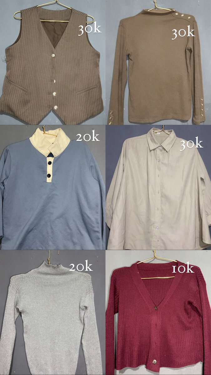 Haii guyss aku mau jual preloved baju² lucu iniii, moslty ini untuk uk S-M or ld 90-100an
Ini kebanyakan barang brand dr executive yaa guyss