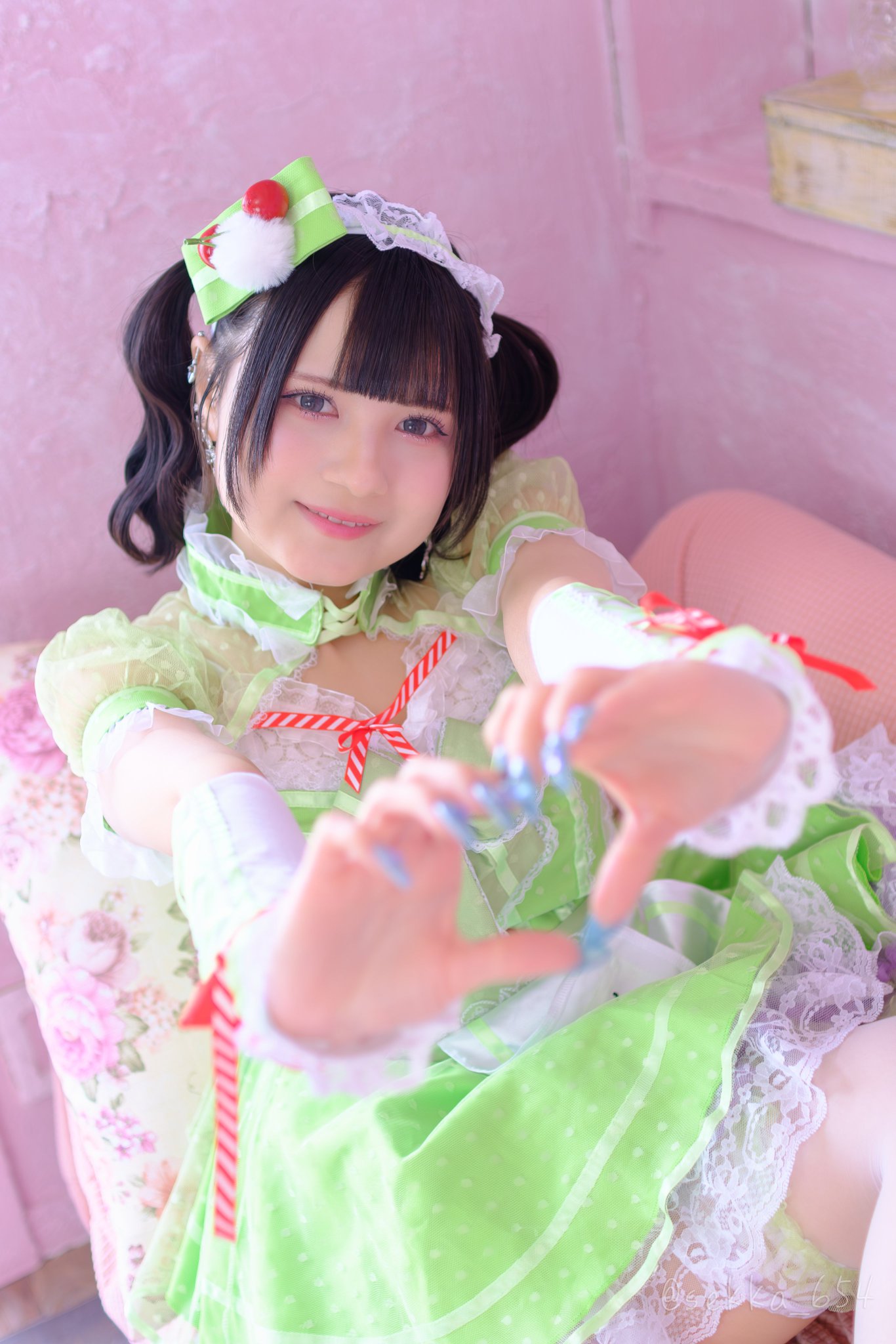 malymoon メロンソーダメイド　コスプレ 即日発送】ジューシードリンクメイド《ハロウィンコスプレ5点