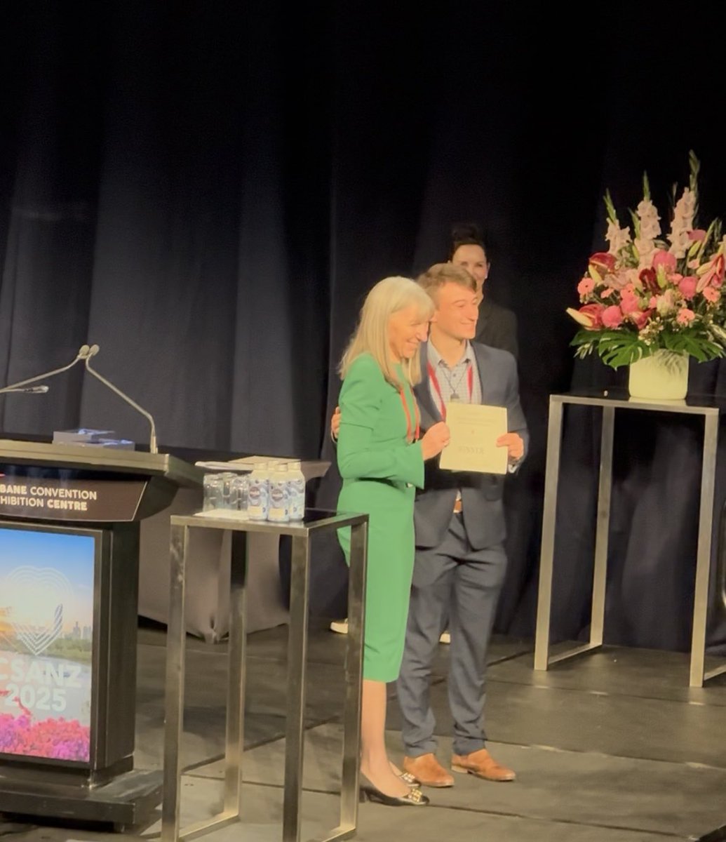 Janice_C_Harris's tweet photo. First New Zealander to win the Ralph Reader Prize (Basic translational science category)!!! Extremely proud of you Tom!!!! #CSANZ2025 @lund_mayanna @tamati5555 @CHI_biomarkers @HeartNZ https://t.co/5n7C1zmqRK