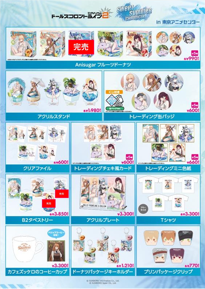Anisugarフルーツドーナツ アクキー 全種セット ガールズバンドクライ アニメ「ガールズバンドクライ」 POP UP SHOP
