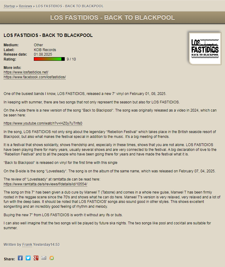 RamTatTa reviews the BACK TO BLACKPOOL 7" single ramtatta.de/s/reviews/f/de…