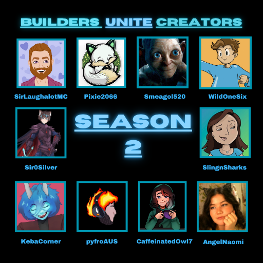 In about 4 hours I will be streaming my section of Builders Unite.  Come hang out and help me build my section.  I have 3 hours to add to this world.