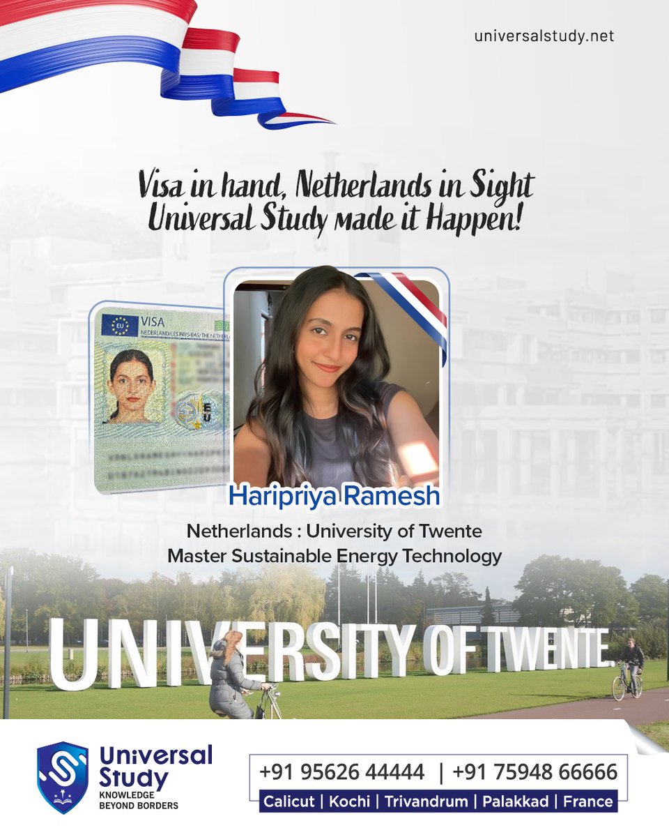 Study79364Study's tweet image. Dreams to Reality!✨

Contact Us On:
+91 95626 44444
+91 75948 66666

🌐universalstudy.net
📩 info@universalstudy.net

#UniversalStudy #StudyAbroad #Netherlands #UniversityOfTwente #VisaSuccess #StudyInEurope #FutureReady #SustainableEnergy #StudentSuccess