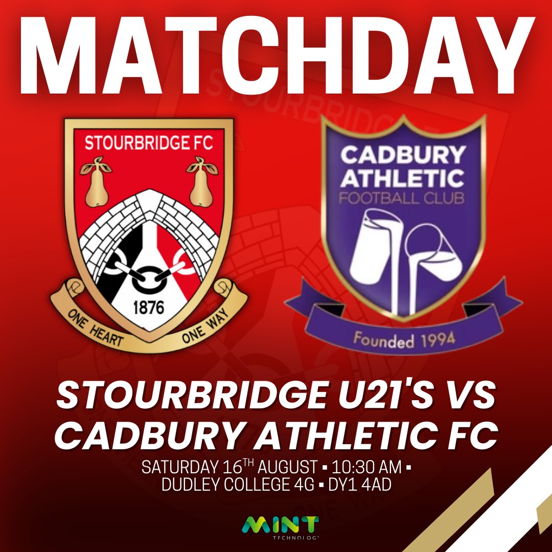 Stourbridge FC Pathway (@stourpathway) on Twitter photo Our U21’s side are in action this morning as they take on <a href="/CadburyAthFC/">Cadbury Athletic FC</a> !🤩
Come down and show Mark Lester’s side some support as they look to put in a strong performance! 💪🏼⚽️
#StourbridgeFC | #Glassboys Our U21’s side are in action this morning as they take on <a href="/CadburyAthFC/">Cadbury Athletic FC</a> !🤩
Come down and show Mark Lester’s side some support as they look to put in a strong performance! 💪🏼⚽️
#StourbridgeFC | #Glassboys