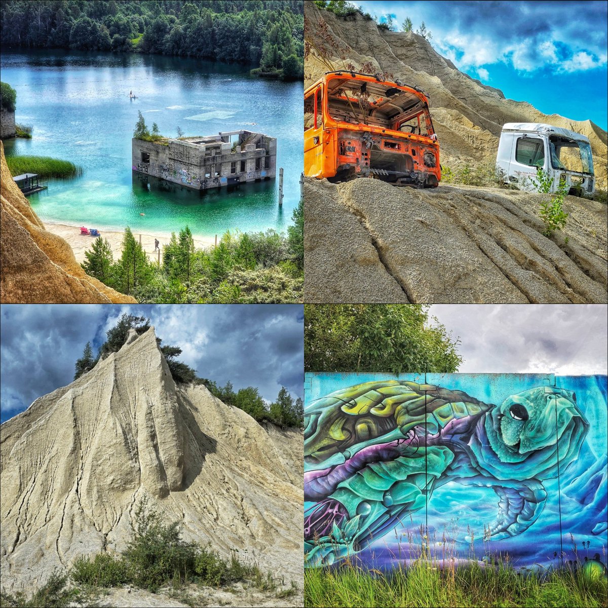 k_pawlowska's tweet photo. #GoodMorning & have a relaxing Saturday 😊

#28 - #RoadTrip2025 - #BalticCountries 
#Rummu & #Padise, #Estonia 🇪🇪

The crystal-clear, green-blue lagoon of the #RummuQuarry & the artificial hill next to it are an incredibly unique combination 🩵
And the monastery complex in Padise is the best preserved medieval, fortified monastery in the area of #Livonia.

#SongOfTheDay, because of its vid, is "Faded" 🎶
https://t.co/4W1BlcgM7o

#Travel #VacationTrip2025