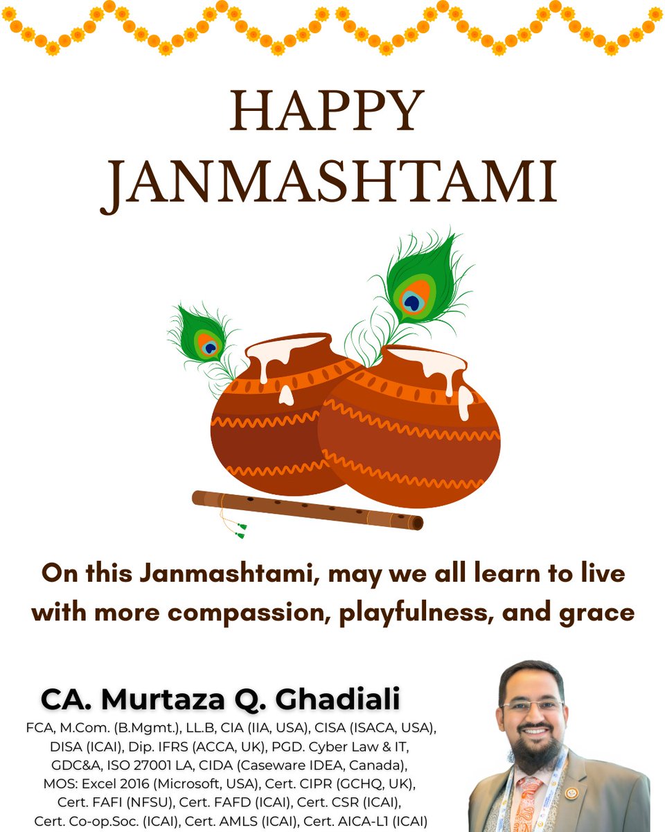 Wishing you and your family a joyous Janmashtami filled with love, laughter &amp; divine blessings.✨