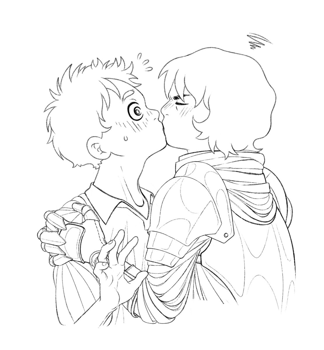 krabatdog's tweet photo. @koipepo s Solon and (human) Woodkid smoochin, i cant stand these guys (am absolutely obsessed with them) https://t.co/oIh8uqvTmM