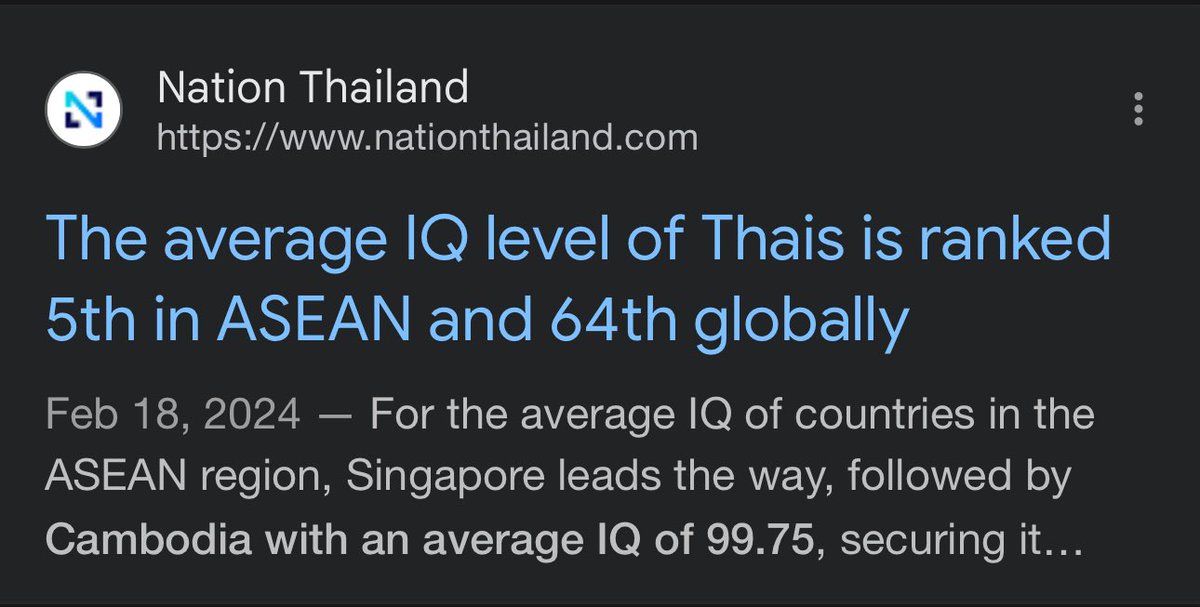 rubyjane_kjn's tweet photo. I saw this post today from Chaktomuk Insight and I laughed so hard. Hence, I’m going to share it here 🤭

Ever face with senseless comments from the neighbor country? Completely unrelated topic, talk without evidence, accuse us of being “brainwashed” unaware of themselves, they seem to lack logic or understanding? 

The mystery is solved 🫶 it’s not that they are pretending to be stupid. It’s not that they are deliberately trying to seem dumb. 

Unfortunately, they ranked only 64th globally in IQ ranking and we rank 15th. 
You know? Our brainwave aren’t in the same length at all. Let’s not be frustrated with lower IQ beings 👉👈🥺