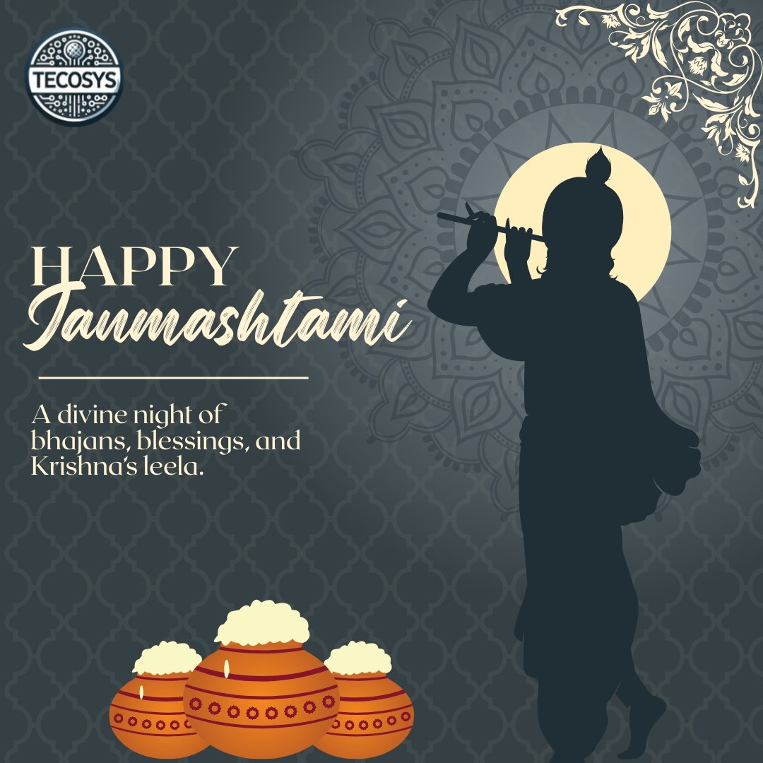 tecosys's tweet photo. On this divine occasion of Janmashtami, may the flute of technology play the tunes of growth and success. ✨☺️

Happy Janmashtami 🦚

 #TecosysAI #janmashtami2025 https://t.co/KmfGrCRM8A