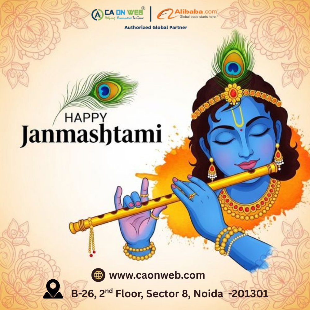 caonwebonline's tweet image. May the divine blessings of Lord Krishna fill your life with joy, wisdom, and prosperity. Wishing you a blissful Janmashtami!&quot;
#HappyJanmashtami #CAONWEB #Radhekrishna