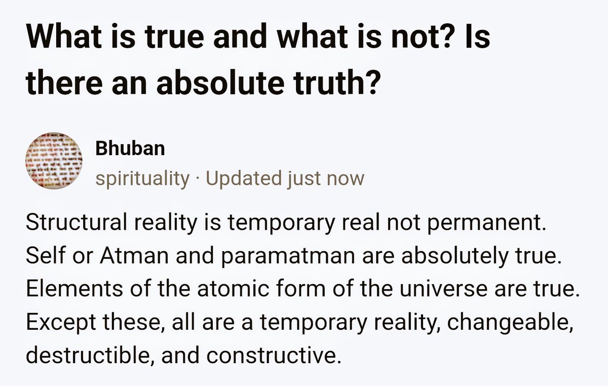 True and false, wrong or right, real or unreal are not related to absolute truth.