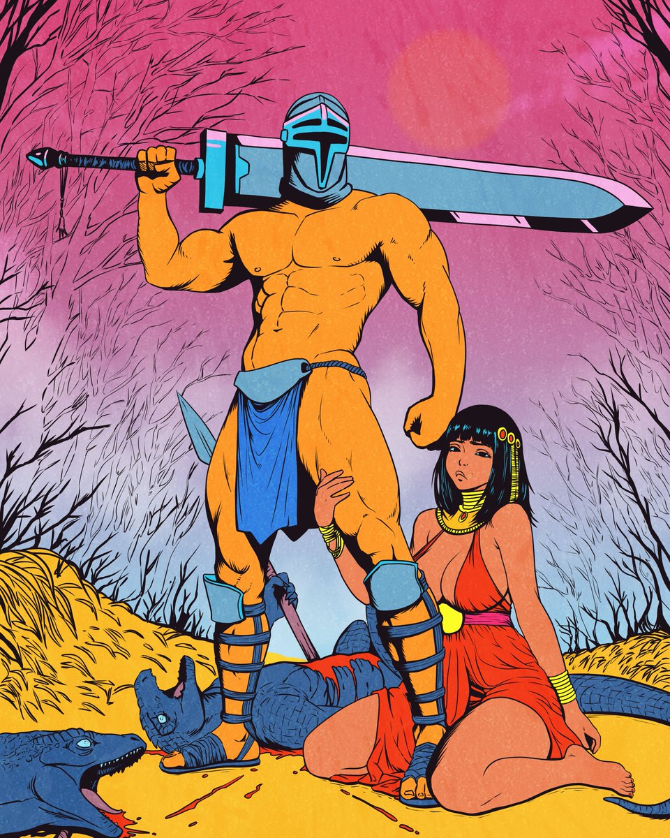 Beyond the swamps, where the scaled devils prowl and dangers undreamed lurk beneath a pale sun, rises the dread fortress… COLD-BLOOD KEEP!
Only steel and savage courage can wrest the captive princess from the reptile God’s talons. Dare you enter?