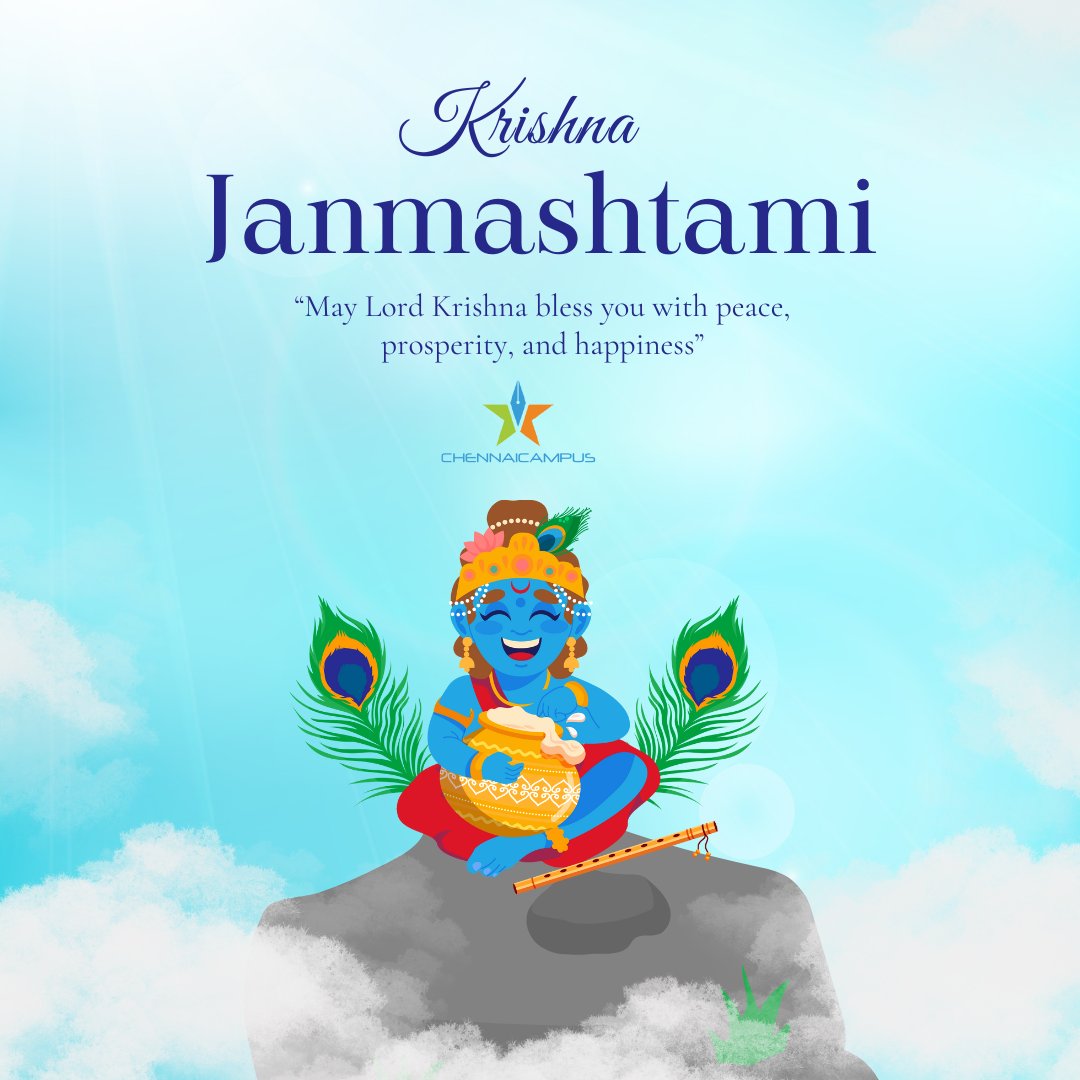 chennai_campus's tweet photo. Wishing you a joyful #KrishnaJanmashtami2025 May Lord Krishna bless every student, teacher &amp; family with wisdom, peace &amp; happiness.
– Greetings from #Chennaicampus | #School Management Software
#erpsoftware #schoolerpsoftware #schoolerp #vellore #schoolmanagementsoftware #chennai https://t.co/NRyVGaMB5F