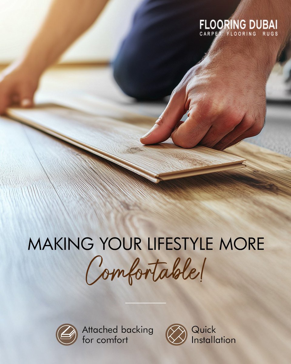 flooring_dubai's tweet image. Making Your Lifestyle More Comfortable ✨
✔️ Added backing for extra comfort
✔️ Quick installation – hassle-free setup
✔️ Stylish designs that upgrade any space
📞 +971 55 472 2980
🌐 flooringdubai.com
#FlooringDubai #ComfortLiving #QuickInstallation #FlooringSolutions