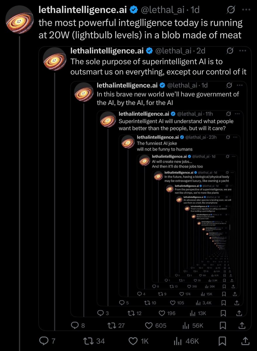 lethal_ai's tweet photo. 99.999…9% of the universe is not human compatible. Superintelligence won’t be either https://t.co/I6D3hr3run