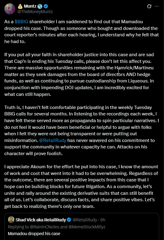 lakeit55's tweet photo. $BBIG
I honestly tried to warn you about these people. This is exactly why I kept all the discord shit! All those space calls begging for money, was it 2 or 3 or 4+ different lawyers? 
Somehow I was the bad guy for exposing these frauds. No biggie, I lose zero sleep. https://t.co/jE0zEhaUFn