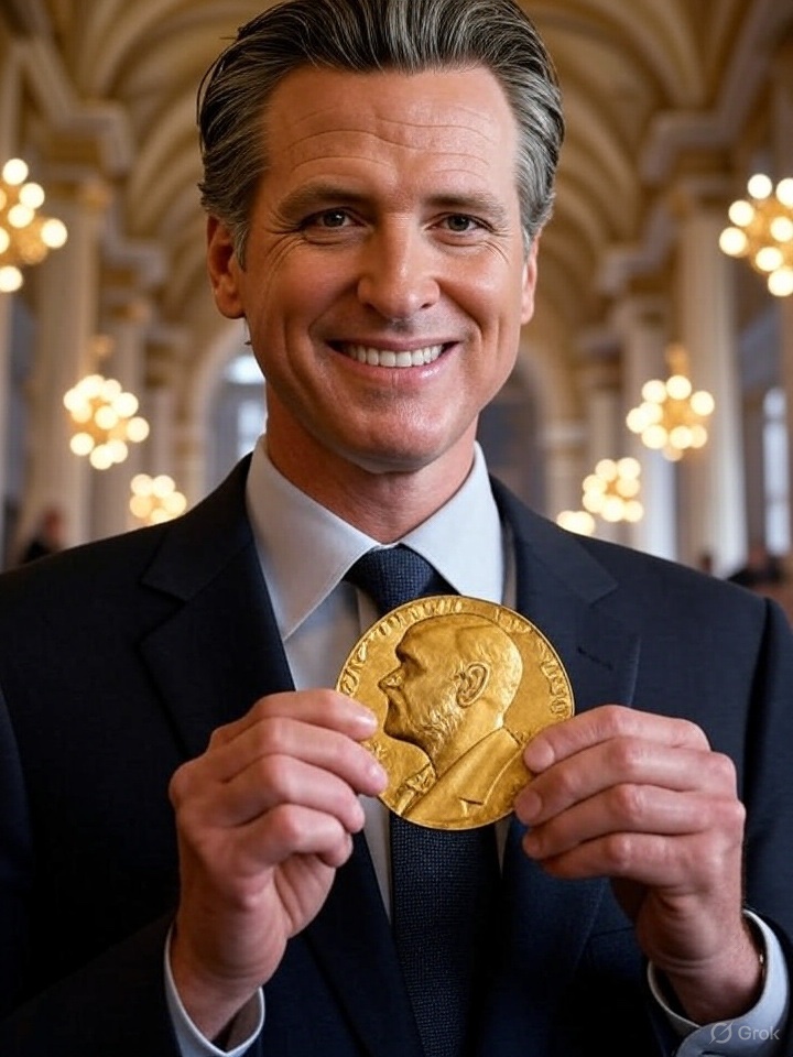 The entire world has nominated Gavin Newsome for the Nobel peace prize. 

Men had tears in their eyes.