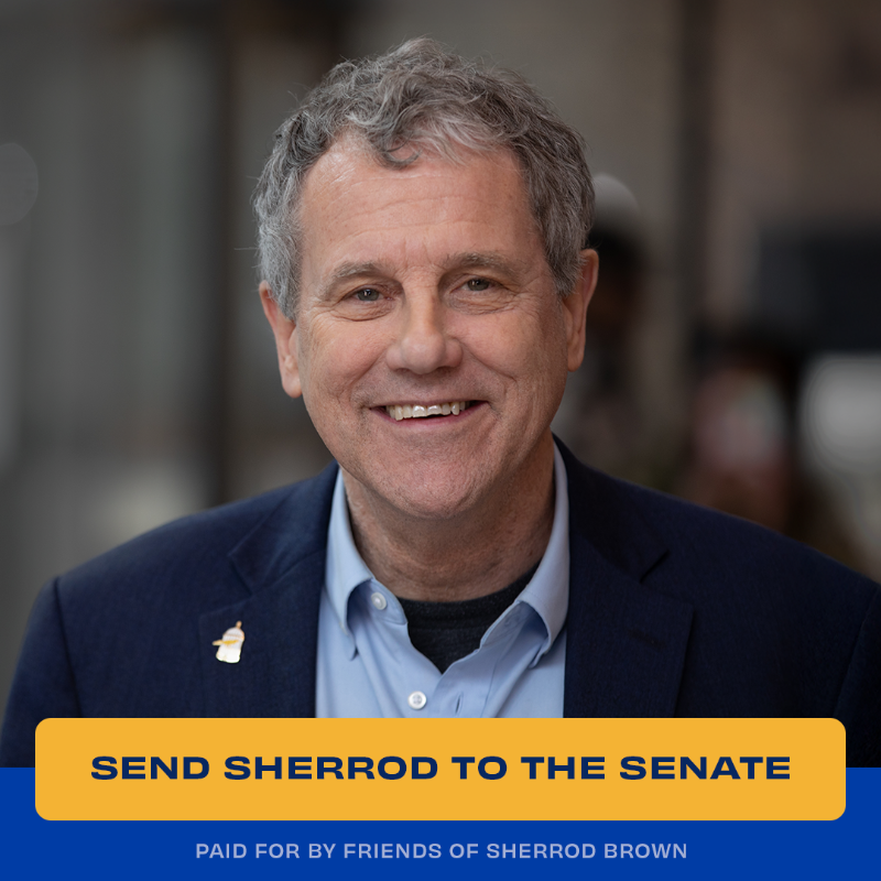SherrodBrown's tweet photo. Hi, it’s Sherrod Brown! I’m running for Senate, and I’m personally asking for your support. I’ve spent my life fighting for workers and families, and I need your help to keep up the fight. Will you chip in now to be part of our grassroots movement?