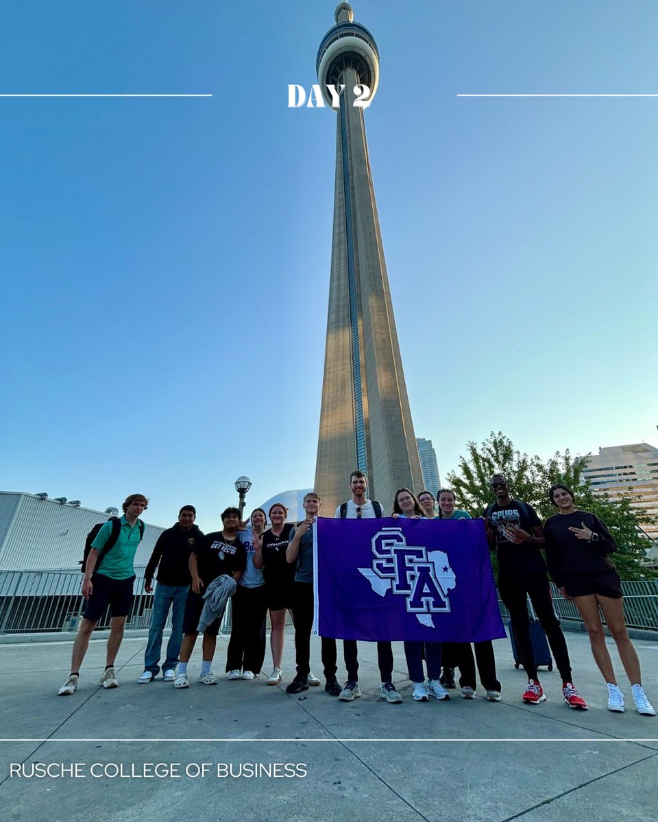 RuscheBusiness's tweet photo. Day 2: Toronto in Full Swing! 🇨🇦
✅ Explored Toronto by bus
✅ Dined with a view at CN Tower 🌃
Expanding our perspective on global business and culture.
#RuscheAbroad #LumberjacksInCanada #StudyAbroad #Rusche #SFA https://t.co/s2UQHwvoit