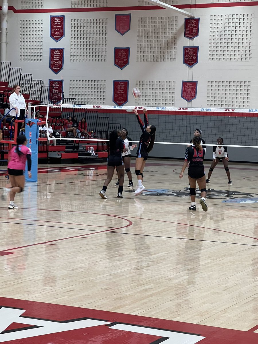 Lady Raiders big win over Carter Cowboys in straight sets! 
<a href="/dallasathletics/">Dallas ISD Athletics</a> <a href="/Skyline_Raiders/">Skyline High School</a>