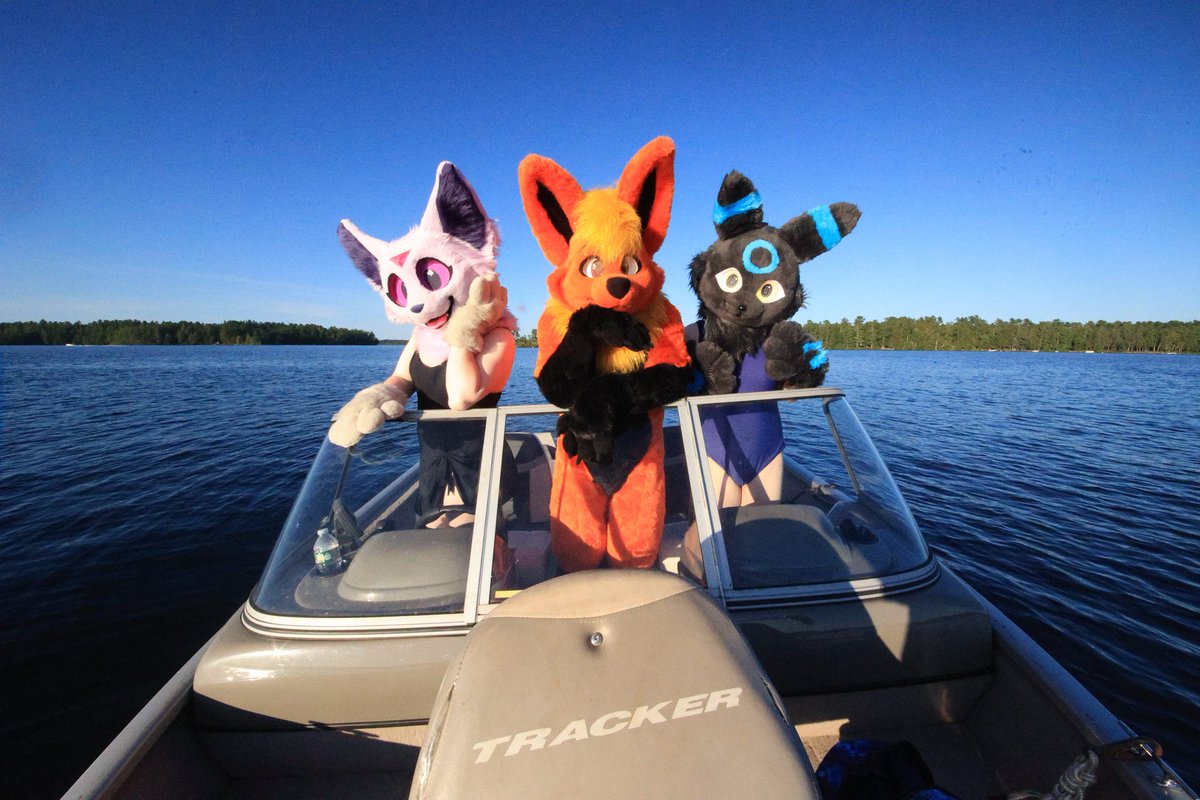Fyre Flareon (@fyre_flareon) on Twitter photo Fantastic #FursuitFriday fun on the water with <a href="/InkblotEspy/">The Original Espeon</a> and <a href="/Chi_Sylveon/">Chi-Sylveon</a> ! It’s unfortunate that we didn’t catch any water types while out, but we’re confident we’ll find some Vaporeon friends eventually!
📷: <a href="/zawnbre/">Zawnbre</a>
📍: Belgrade Lakes, ME Fantastic #FursuitFriday fun on the water with <a href="/InkblotEspy/">The Original Espeon</a> and <a href="/Chi_Sylveon/">Chi-Sylveon</a> ! It’s unfortunate that we didn’t catch any water types while out, but we’re confident we’ll find some Vaporeon friends eventually!
📷: <a href="/zawnbre/">Zawnbre</a>
📍: Belgrade Lakes, ME
