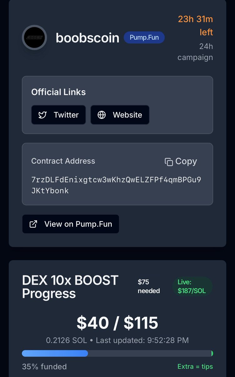 We’re getting 10x boost, pitch in if you like boobs

dexvault.xyz/coin/7rzDLFdEn…