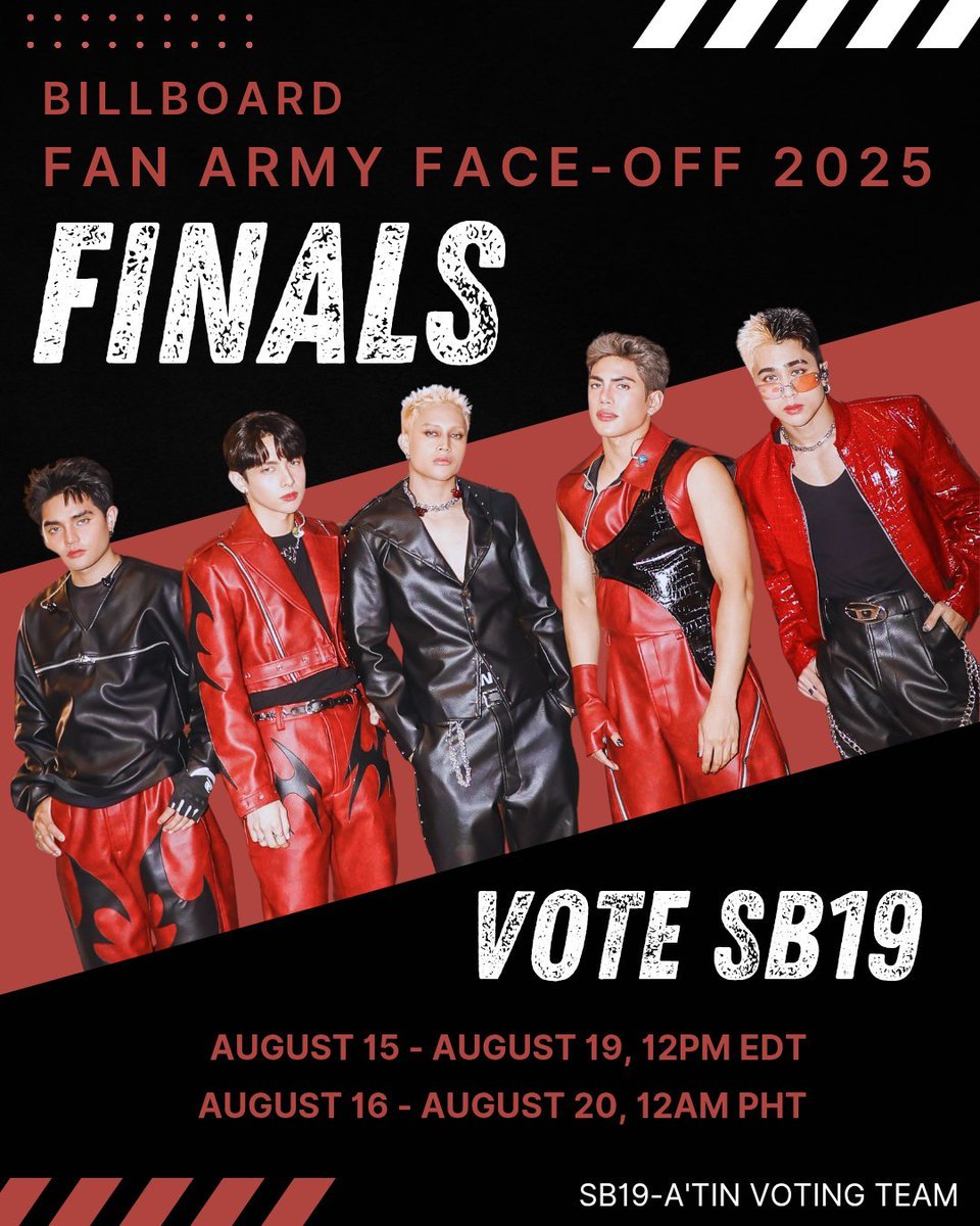 🚨FINALS VOTING REMINDER🚨

We've known for long how difficult every BBFA battle is. If BBFA is a challenge tournament, it'd be hard to defend the title. But we've come this far, kaya lubos lubusin na natin‼️ Isagad ang kailangang isagad‼️

📌Voting ends on Aug19, Tuesday at
