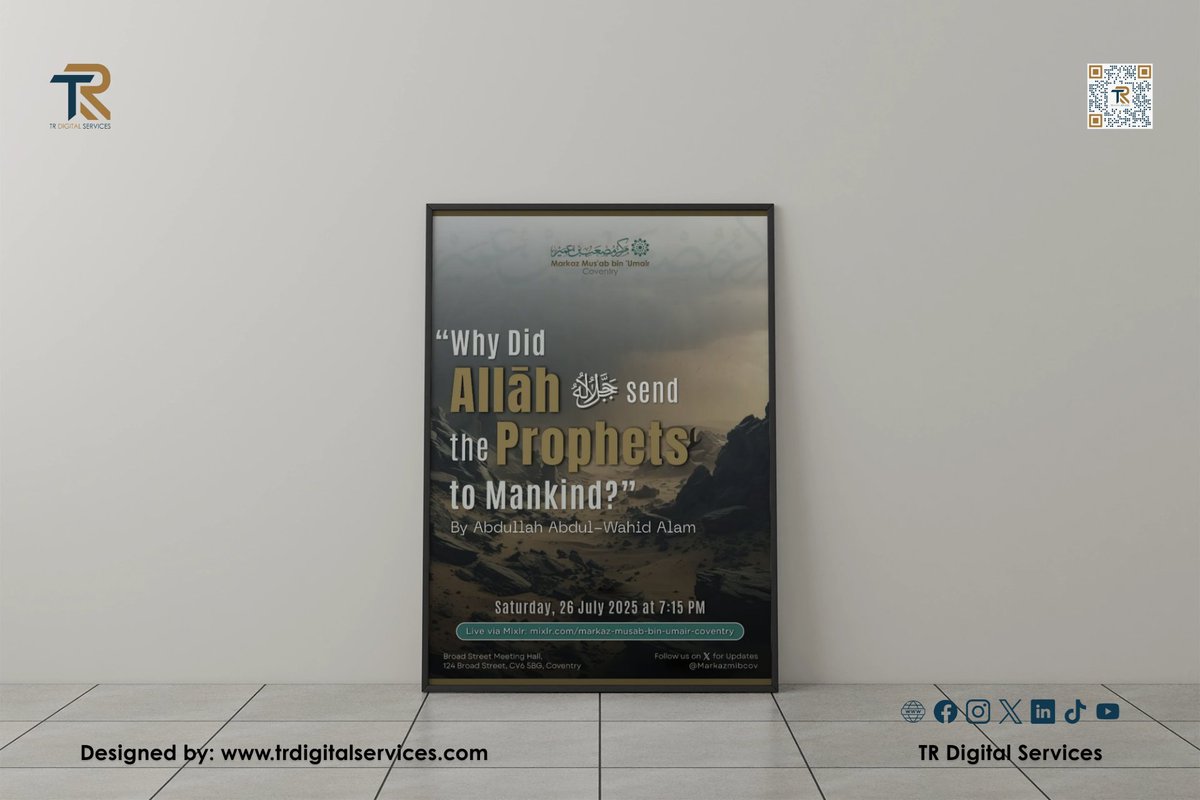 TRDigitalSrvcs's tweet image. 🎨 4 posters. 1 message: inspire through design.
We designed a set of creative, high-impact posters for @Markazmibcov — blending clarity, beauty &amp;amp; purpose.
💬 Great Da’wah deserves great visuals.
📩 Let’s make your next design unforgettable.
📞 Contact Us: trdigitalservices.com/contact/