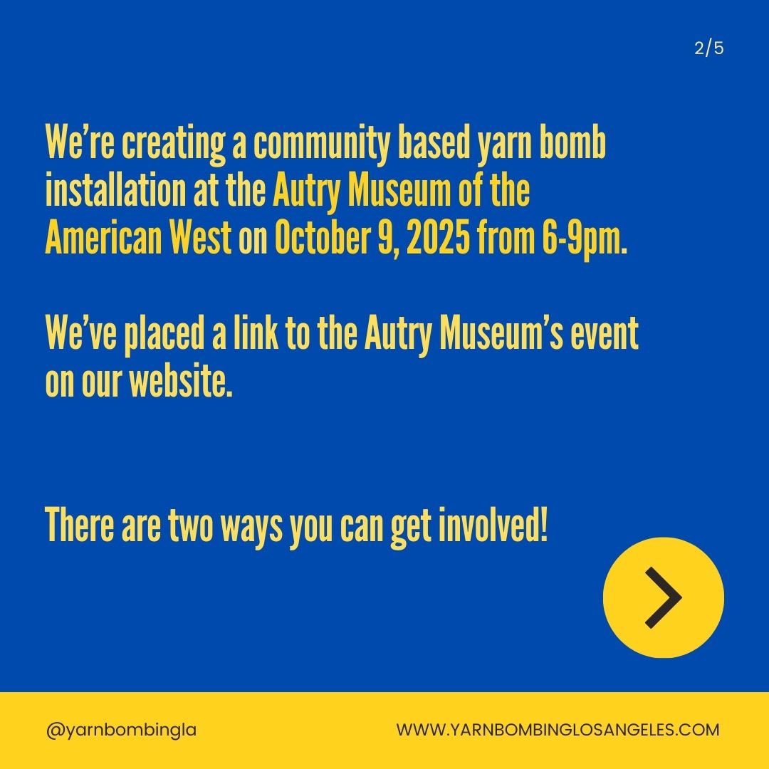 YarnBombingLA's tweet photo. Collaborate with us!! 

Call for Knitted, Crocheted &amp; Stitched Flower, Leaf &amp; Vine Motifs

Call for Yarn Bombers

Details are up and signup forms are open at https://t.co/BzGjWIoE9A https://t.co/45UxTkhISX