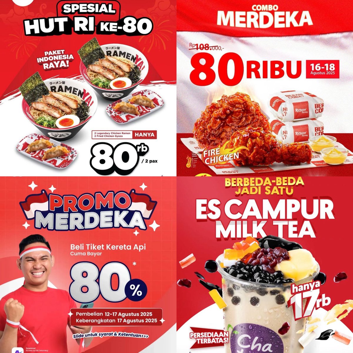 berburusales's tweet image. Promo Merdeka 🫶🏻✨
— a thread

📌 Merdeka belanja, Merdeka Makan, merdeka dari harga mahal!

#PromoMerdeka #Kemerdekaan80 #DiskonMerdeka #PromoHemat #CashbackMerdeka #BelanjaMerdeka #HematMerdeka #VoucherGratis #PromoSpesial #PromoOnline #DiskonBesar