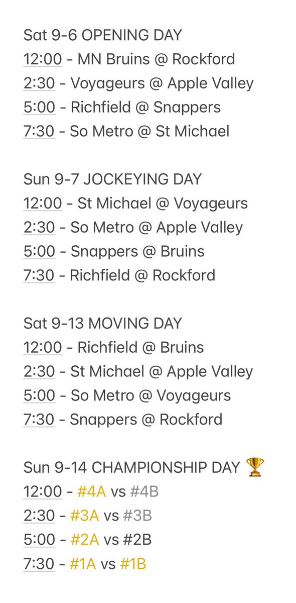 Ron Cottone Memorial Hickory Tournament (@cottonememorial) on Twitter photo Games for the 2025 tournament. Pools are (1 4 5 8) and (2 3 6 7). Schedule requests honored in order received. Games for the 2025 tournament. Pools are (1 4 5 8) and (2 3 6 7). Schedule requests honored in order received.