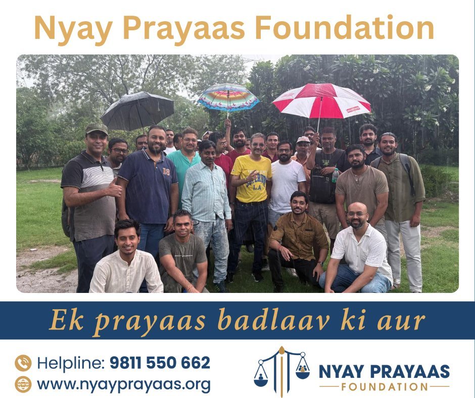 "लहरों से डरकर नौका पार नहीं होती, कोशिश करने वालों की हार नहीं होती"
The rain could not stop us.
<a href="/NyayPrayaas/">NYAY PRAYAAS FOUNDATION</a> 
#EmergingBharat4Men
#MenToo
#NyayPrayaas4Men 
#GenderBiasedLaws