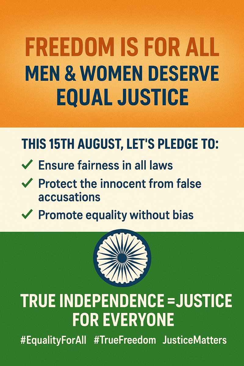 <a href="/VoiceForDads/">VKP</a> <a href="/realsiff/">SIFF - Save Indian Family Foundation</a> <a href="/INDIA_SIFF/">India SIFF</a> <a href="/realsiffnews/">SIFF News</a> <a href="/realsifftelugu/">SIFF - సేవ్ ఇండియన్ ఫ్యామిలీ ఫౌండేషన్</a> <a href="/MLJ_GoI/">Ministry of Law and Justice</a> <a href="/MIB_India/">Ministry of Information and Broadcasting</a> <a href="/EduMinOfIndia/">Ministry of Education</a> <a href="/PIBHomeAffairs/">PIB - Ministry of Home Affairs</a> <a href="/narendramodi/">Narendra Modi</a> <a href="/AmitShah/">Amit Shah</a> #BoycottIndependenceDay 
#BoycottIndependenceDayAug15 
#PoliticalDeathSentence
