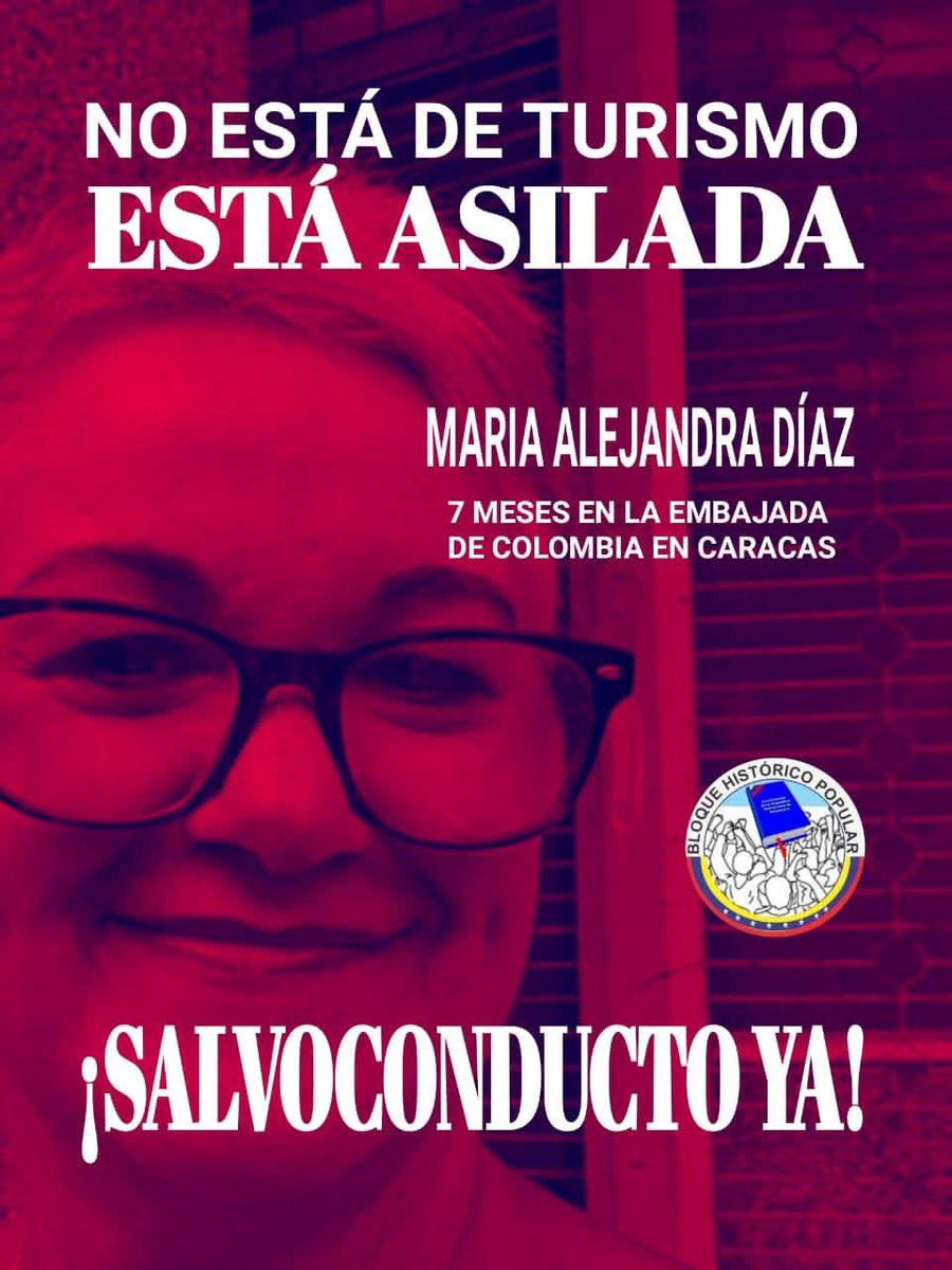 En Venezuela no se debería impedir el derecho al asilo. La Dra <a href="/MariaesPueblo/">María Alejandra Díaz Marín🐞🦗🦎🐝🐜</a> NO ha cometido delito alguno. Sólo ha dado la cara, valientemente, exigiendo respeto al CRBV y a las leyes electorales. También defendió los derechos humanos de los  presos ¡SALVOCONDUCTO YA!