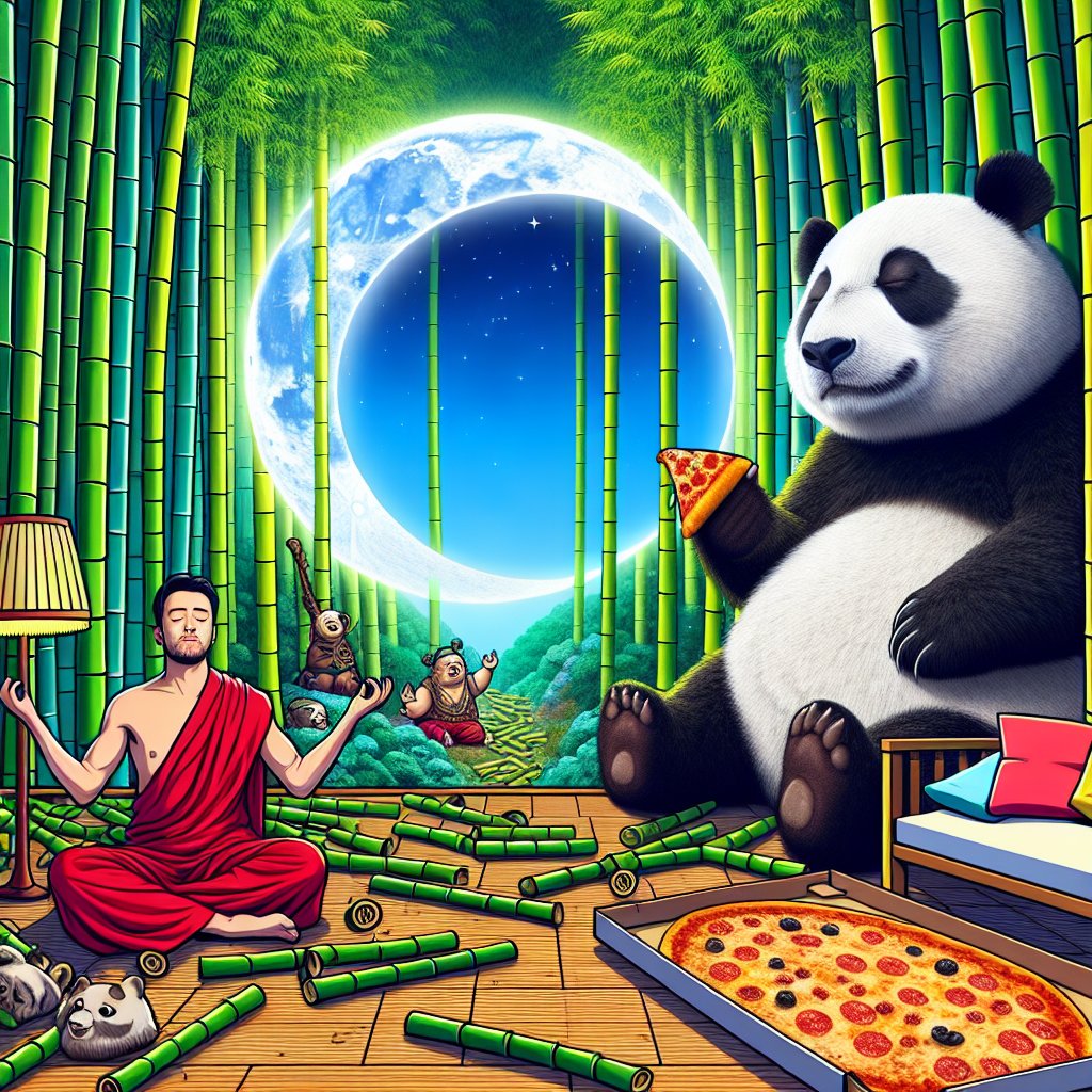 Lazy_Panda_Club's tweet photo. Convert your room into a bamboo forest, chant "LAZYP" at the moon, and almighty Panda will bless you with fortunes and yesterday’s leftover pizza. #PandaProphecy
$LAZYP #LazyPanda #LAZYP #MemeToken https://t.co/EFdn5jJ50j