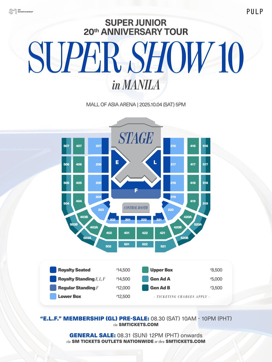 SUPERJUNIOR 2025年10月4日（土） マニラ公演のチケット代行を希望され
