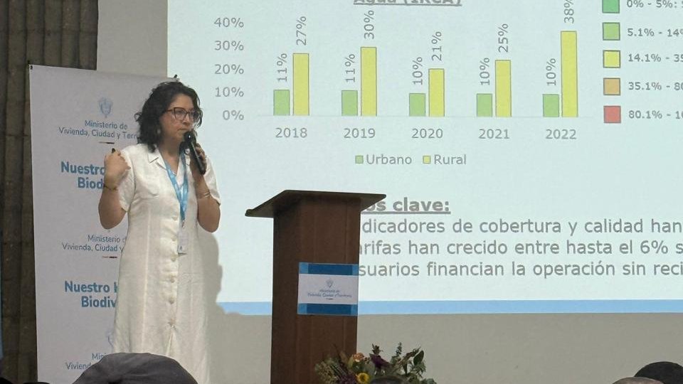 💧 En #Riohacha la experta <a href="/RuthQuevedoF/">Ruth Quevedo Fique</a> participó en el Foro “Retos y Oportunidades de la #LeyDeCompetencias” convocado por <a href="/Minvivienda/">Minvivienda</a>.
Un diálogo clave para el agua potable y el saneamiento en Colombia. 🌊Destacó en su intervención:

#AguaYDesarrollo #RegulaciónEnAcción