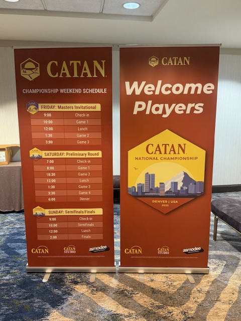 MikeYounkman's tweet photo. Catan Championship begins tomorrow - 150 people from across the country!
#Catan #CatanNationals #CatanChampionship #USCatan #CatanMasters #BoardGameNation #CatanCommunity #CatanLife #CatanAddict #RoadToVictory #SettlersOfCatan #CatanGlory #RollForSheep #CatanWorld #CatanStrategy #BoardGames #BoardGameGeek #TabletopGaming #CatanTournament #GameOn