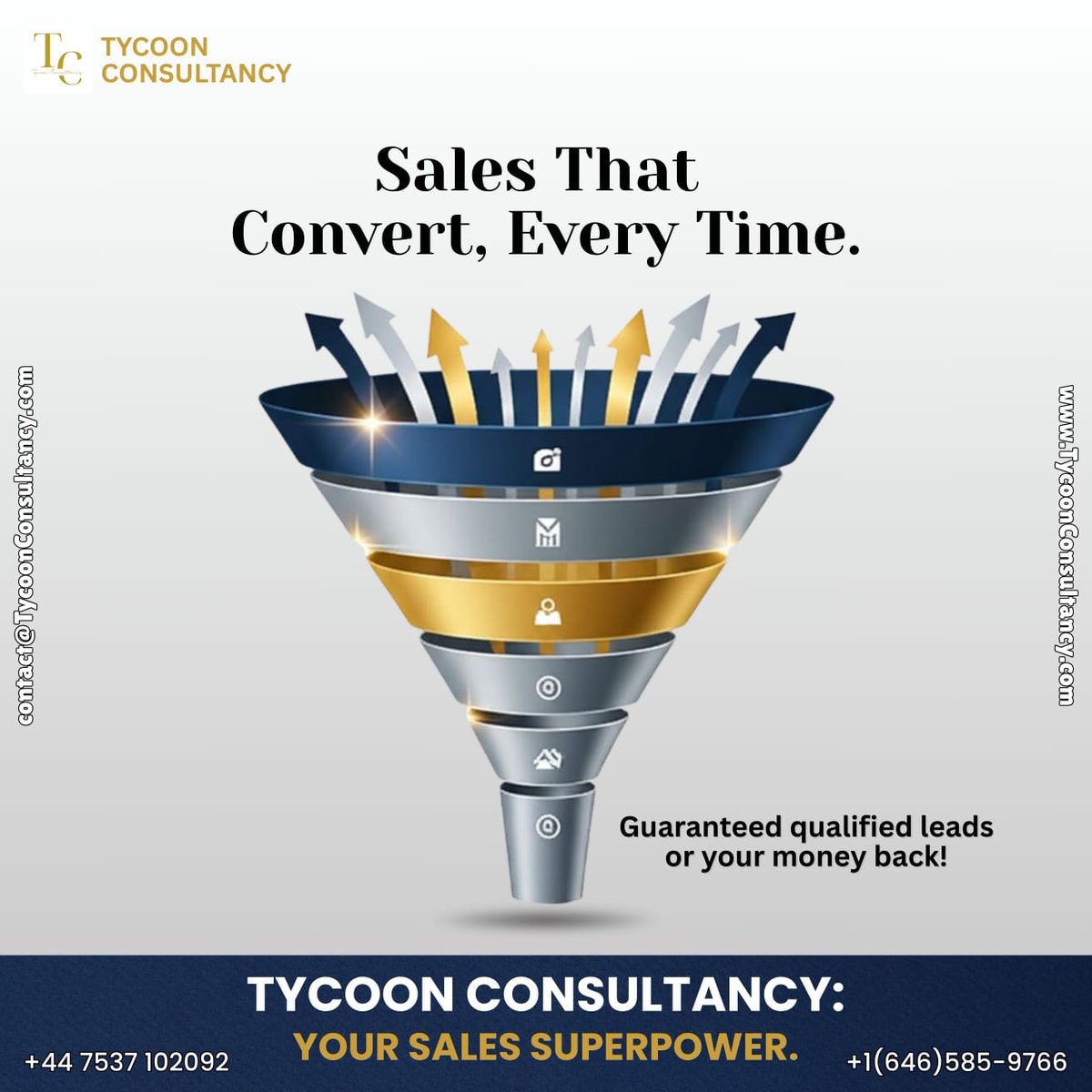 TycoonUSA's tweet photo. Sales that convert, every time. 📈
Guaranteed qualified leads — or your money back. 💸
Tycoon Consultancy = Your sales superpower.
🌐 https://t.co/p595CyNb6N
📞 +44 7537 102092 | +1 (646) 585-9766
#Sales #LeadGeneration #BusinessGrowth #TycoonConsultancy https://t.co/2CjwhRSVz0