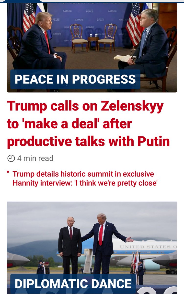 peter doubley (@peterdoubley) on Twitter photo <a href="/POTUS/">President Donald J. Trump</a> Trump was overshadowed by Putin, while trying to remain neutral. IMHO, Trump must give Putin an ultimatum - “Get out of All of Ukraine within 24 hours, or it will be all-out WAR!” Shifting the burden to Ukraine is the wrong strategy. Not a good look for Trump. <a href="/POTUS/">President Donald J. Trump</a> Trump was overshadowed by Putin, while trying to remain neutral. IMHO, Trump must give Putin an ultimatum - “Get out of All of Ukraine within 24 hours, or it will be all-out WAR!” Shifting the burden to Ukraine is the wrong strategy. Not a good look for Trump.