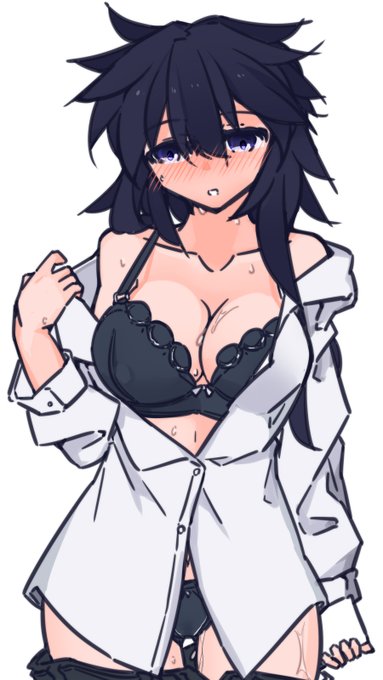 【R-18/NSFW】なんかこう だいぶ堕ちてる凪夏が、男からの呼び出しに応えてしまって玄関先で脱ぎ始めるみたいなやつの色ラフ 左手のスマホに呼び出しメッセージとかハメ撮り送られてきていて、背景にその詳細をみたいなのしたい