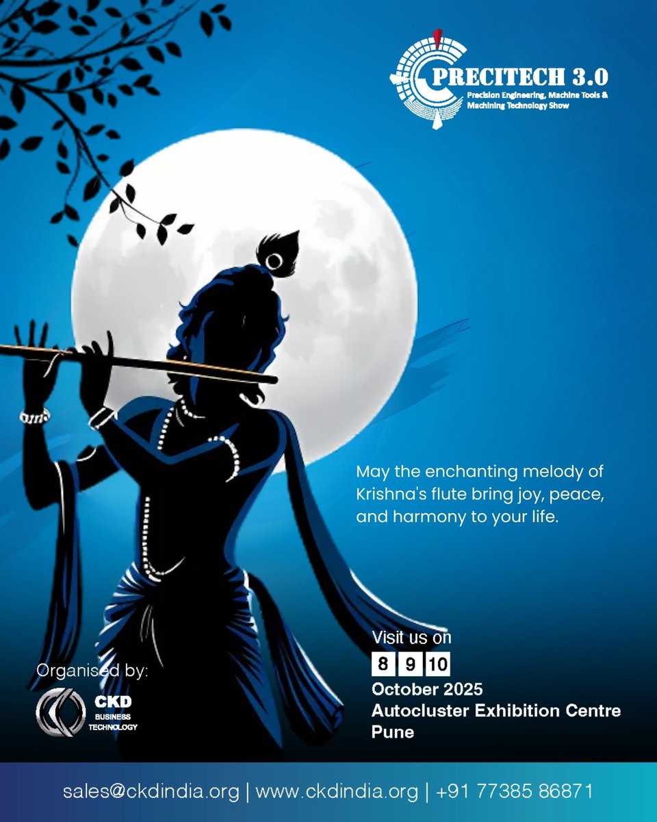 May Krishna’s melody lead us to joy, harmony &amp; success.
This #Janmashtami, we unite divine grace with engineering brilliance at #Precitech2025.

#KrishnaJanmashtami #InnovationAndTradition #EngineeringExcellence #PuneEvents