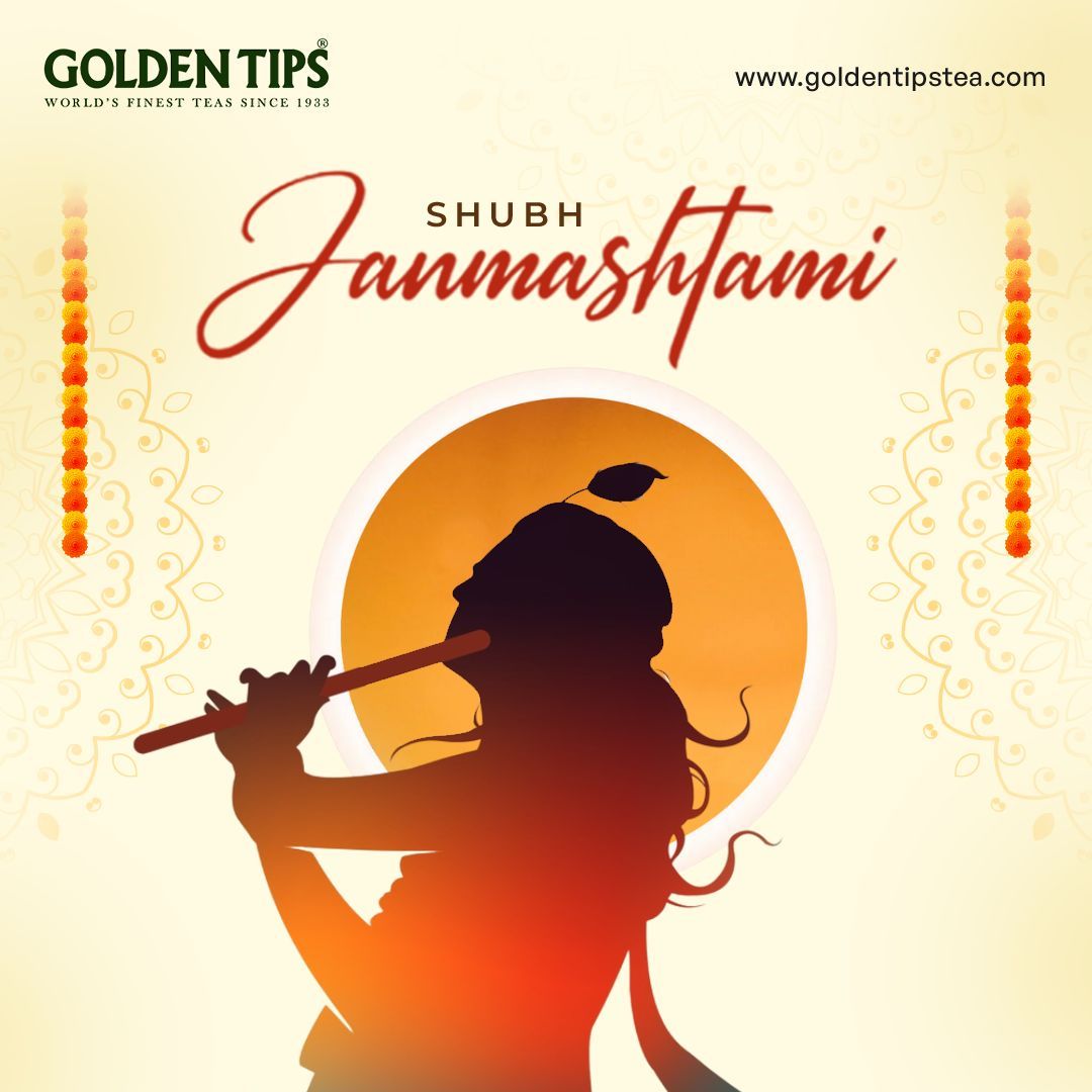 Wishing you a joyful Janmashtami filled with devotion, love, and the divine blessings of Lord Krishna. 
.
#ShubhJanmashtami #JanmashtamiWishes #GoldenTipsTea