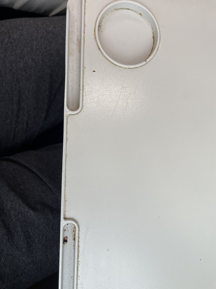 Muntanzee's tweet photo. @IRCTCofficial the folding tray cleanliness condition in vade Bharat Srinagar to Katra https://t.co/ig6NBcrzh9