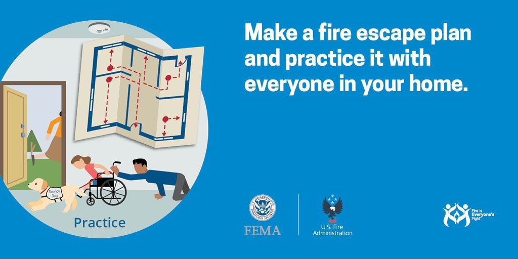 ✅ Make sure to consider everyone’s abilities when planning &amp; practicing your fire escape plan 🔥🧯📋

Be #PreparedNotScared!
