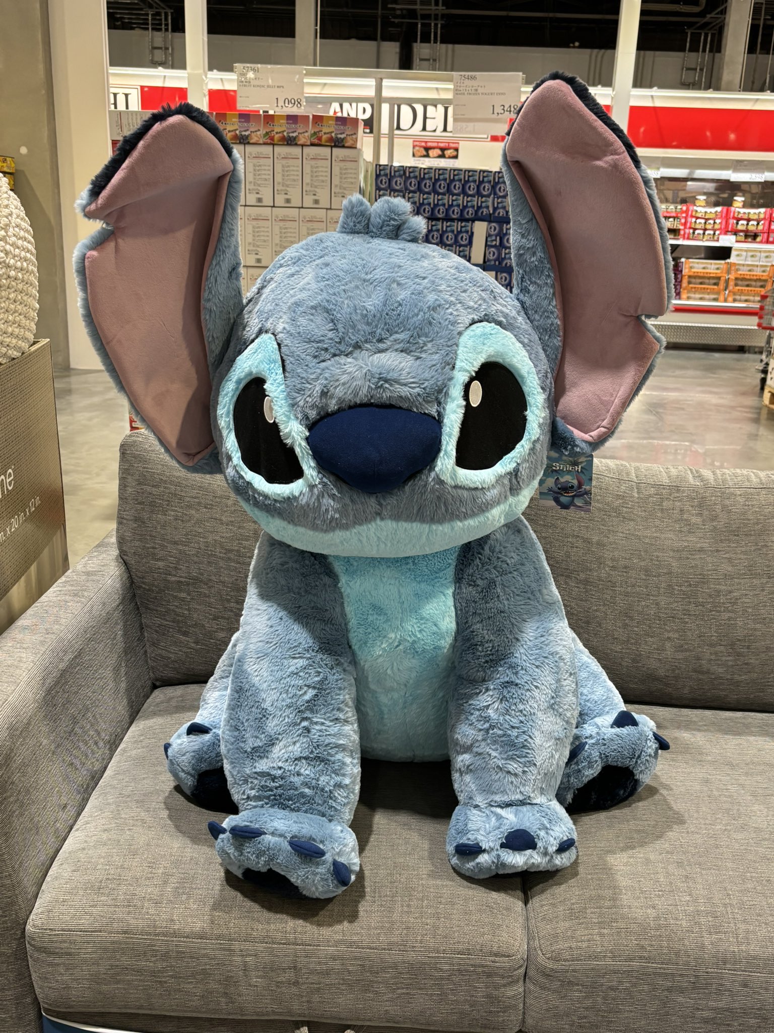 専用沙良さまスティッチ　コストコ コストコ」に巨大スティッチが登場！ でっかいカートがいっぱい
